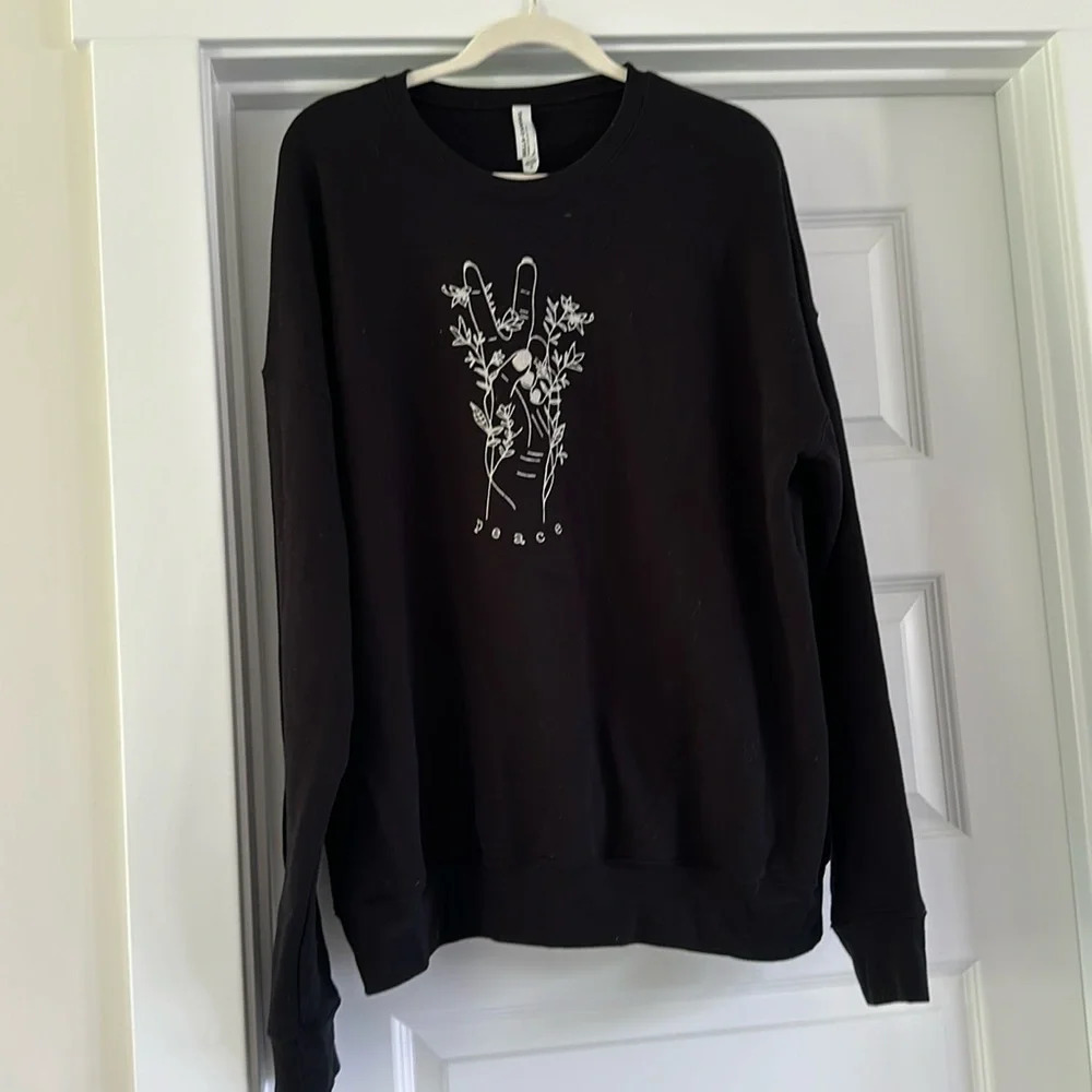 Super soft peace sweatshirt
